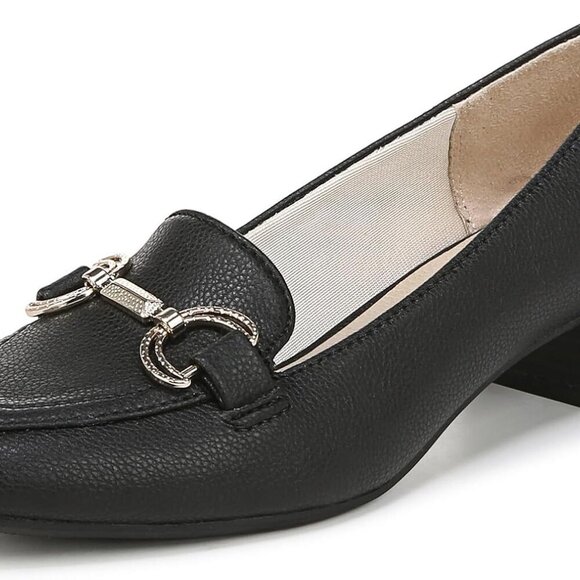 Women's Faux Leather Loafer Size 10 Black Dressy Comfortable Slip-On